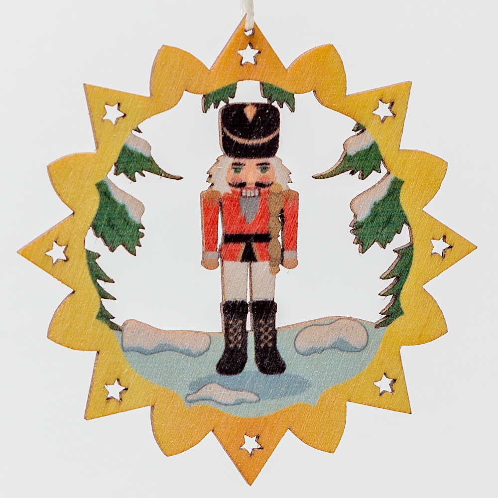 星型カラーオーナメント クルミ割り人形(1個):メイン画像