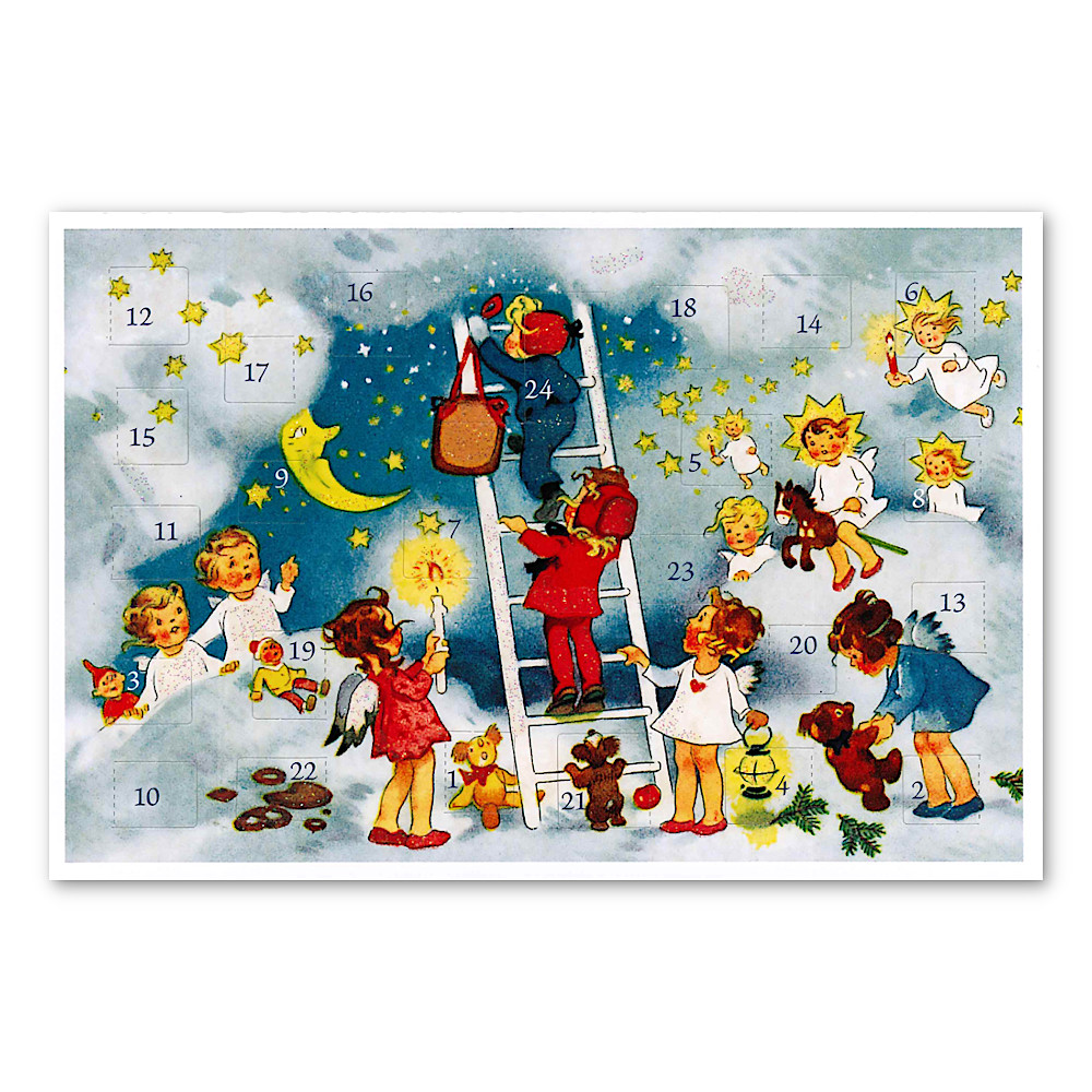 KV12408アドベントカード 星空のチェック:メイン画像