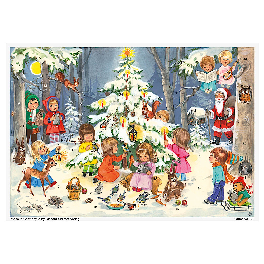 SEL032アドベントA4 ツリーを囲む子どもたち:メイン画像