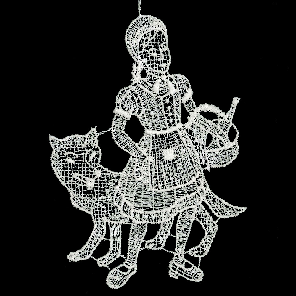 レースオーナメント 赤ずきんちゃん:メイン画像