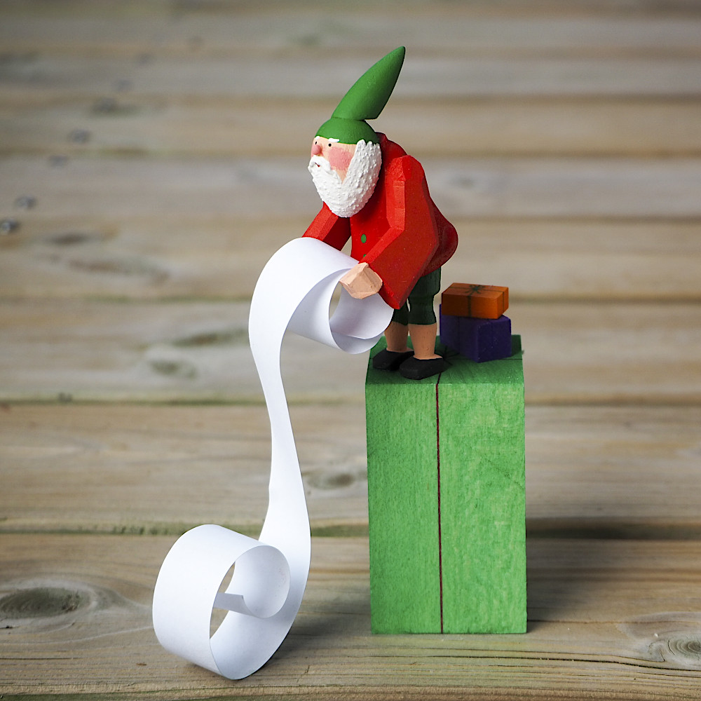 WH225/22/16 小人とプレゼントリスト:デザインが多少異なる場合があります