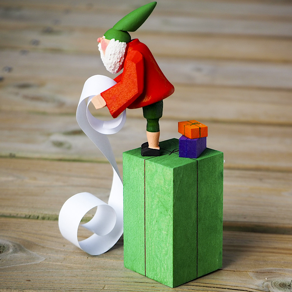 WH225/22/16 小人とプレゼントリスト:デザインが多少異なる場合があります