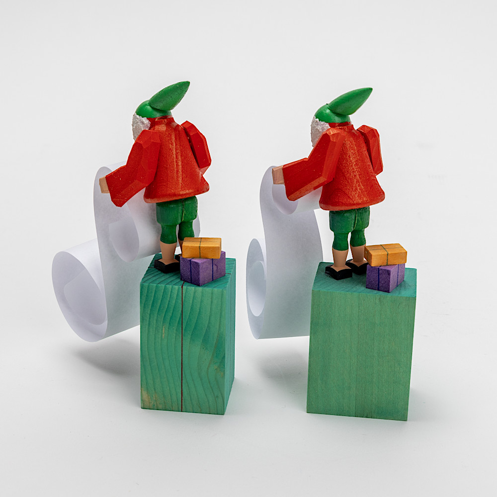 WH225/22/16 小人とプレゼントリスト:デザインが多少異なる場合があります