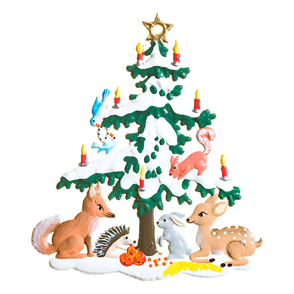 WSW115152 モミの木と森の動物たち:メイン画像