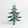 WSW4104W 錫 冬のモミの木 14cm：色付けは手作業のため、ひとつひとつが微妙に異なります。