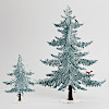 WSW4104W 錫 冬のモミの木 14cm：14cmと26cmの比較