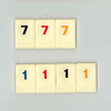 ラミィキューブ：「グループ」同じ数字で全て違う色の３枚または４枚のセット