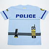 警察官２点セット　白帽子：Tシャツ後側