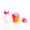 PKマジックボトルセット：左から、哺乳びん、ジュース用ボトル、おしゃぶり