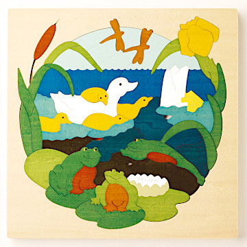木製ダックパズル Wood】Duck 3D puzzle