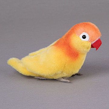 6632 ボタンインコ 黄：おもちゃ：百町森