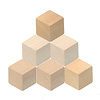 Rocca Card Blocks（ロッカ・カードブロック）：木目の面を使って立体を作る。