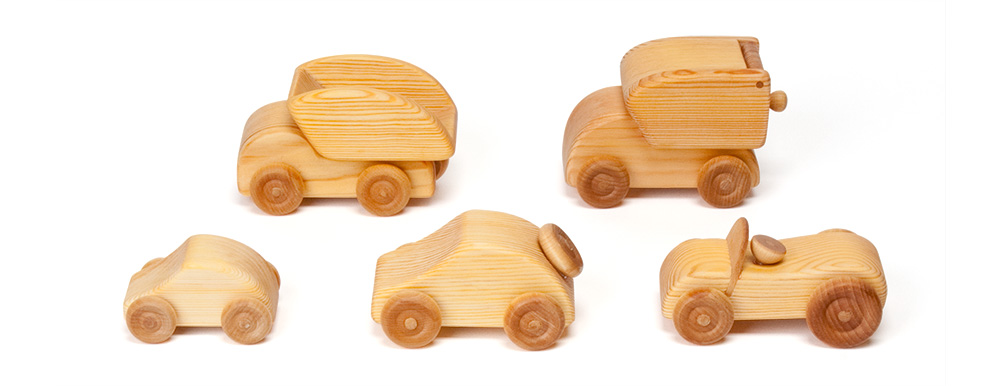 北欧の白木の車 デブレスカ社：おもちゃ：百町森